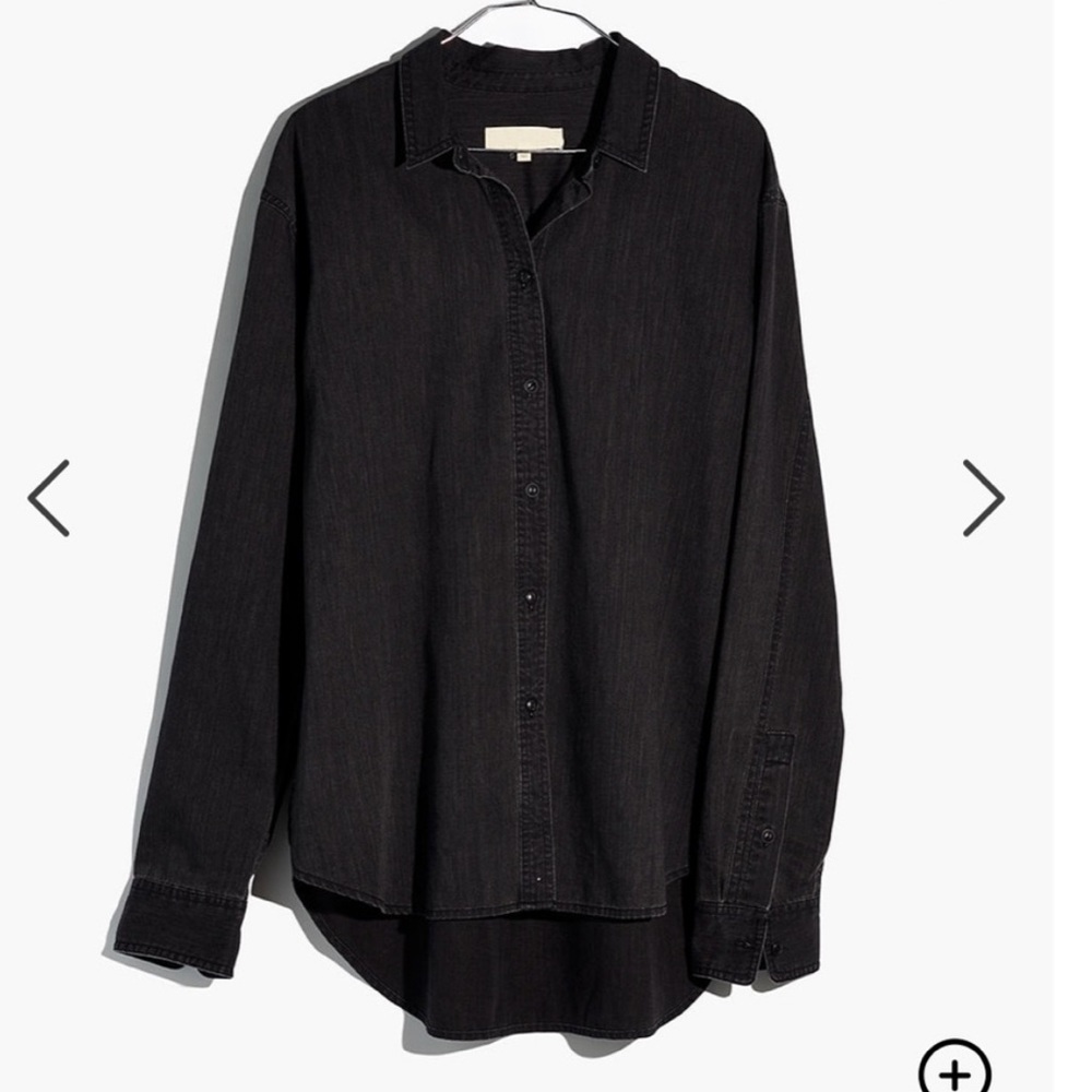 Madewell Denim Oversized Ex-Bf Shirt Lunar Wash